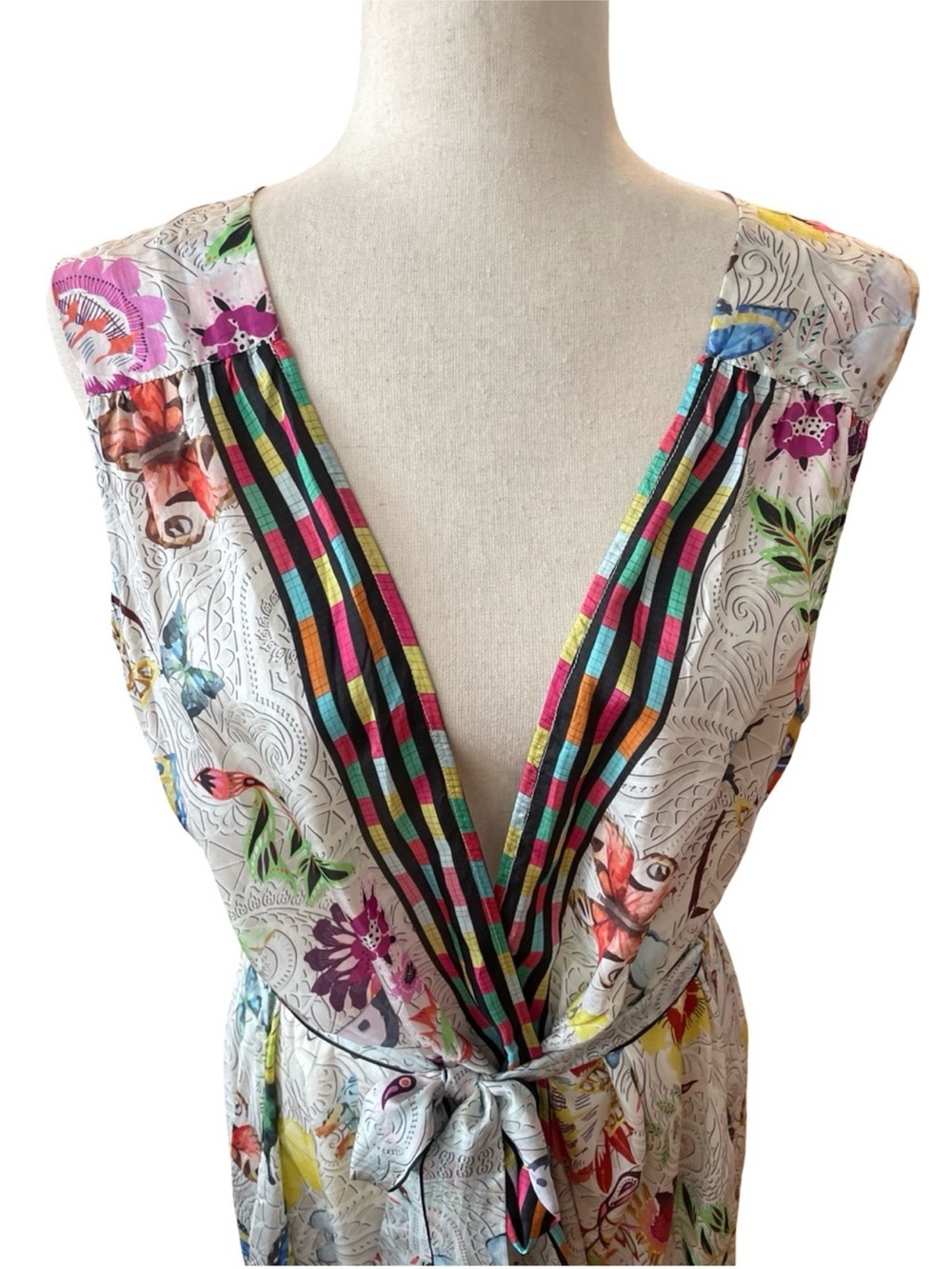 JOHNNY WAS EDITH MAXI DRESS SILK BUTTERFLIES - Picture 3 of 12